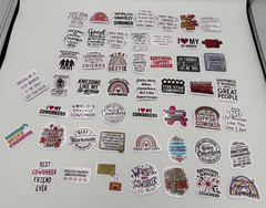 50pc Coworker Stickers Funny Emotional Support Work Bestie Appreciation Decals