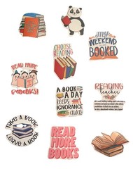 Reading Teacher Stickers Read More Books Lot of 10 Scrapbook Art Crafts