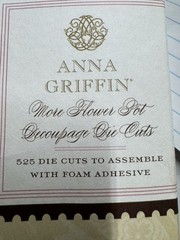 H-021 Anna Griffin More Flower Pot Decoupage Die Cuts 525 Pieces New