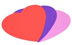 12 Pack 8in Foam Heart Shapes (Red, Purple, Pink, Crafts, Projects)