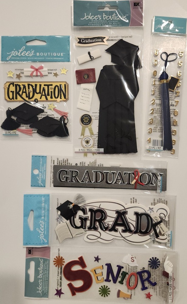 JOLEE’S BOUTIQUE Lot Of 6 packs Scrapbooking Stickers GRADUATION