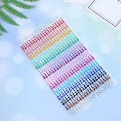 Acrylic Rhinestone Sticker Multi Shape Bright Color For Gift Giving 1 Sheet