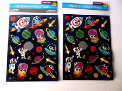 Set Of 2 Jot Google Eye 25 PC Aliens & Space Men Stickers Total 50 stickers