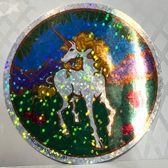 1981 Illuminations Unicorn Prism Sticker Vintage Reproduction Retro Fantasy Dec