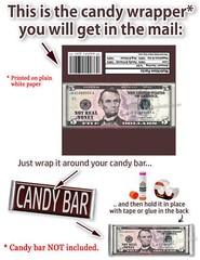 MONEY Candy Bar Wrapper Paper Wrappers for 1.55oz Chocolate Candy Bars Bank Note