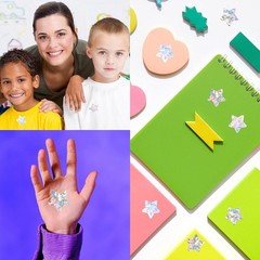 500 PCS Holographic Silvery Star Stickers, Self Adhesive Metallic Glitter Foi…