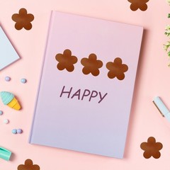 500 Pcs Light Brown Daisy Stickers 1 Inch Cute Flower Shaped Sticker Labels