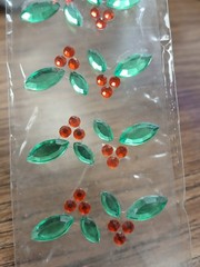 NEW 2017 Hobby Lobby Christmas Stickers Wreath 3D And Christmas Gemstone Holly