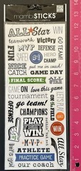 New Mambi Sticks SPORTS WORDS Stickers ALL STAR GO TEAM GAME DAY