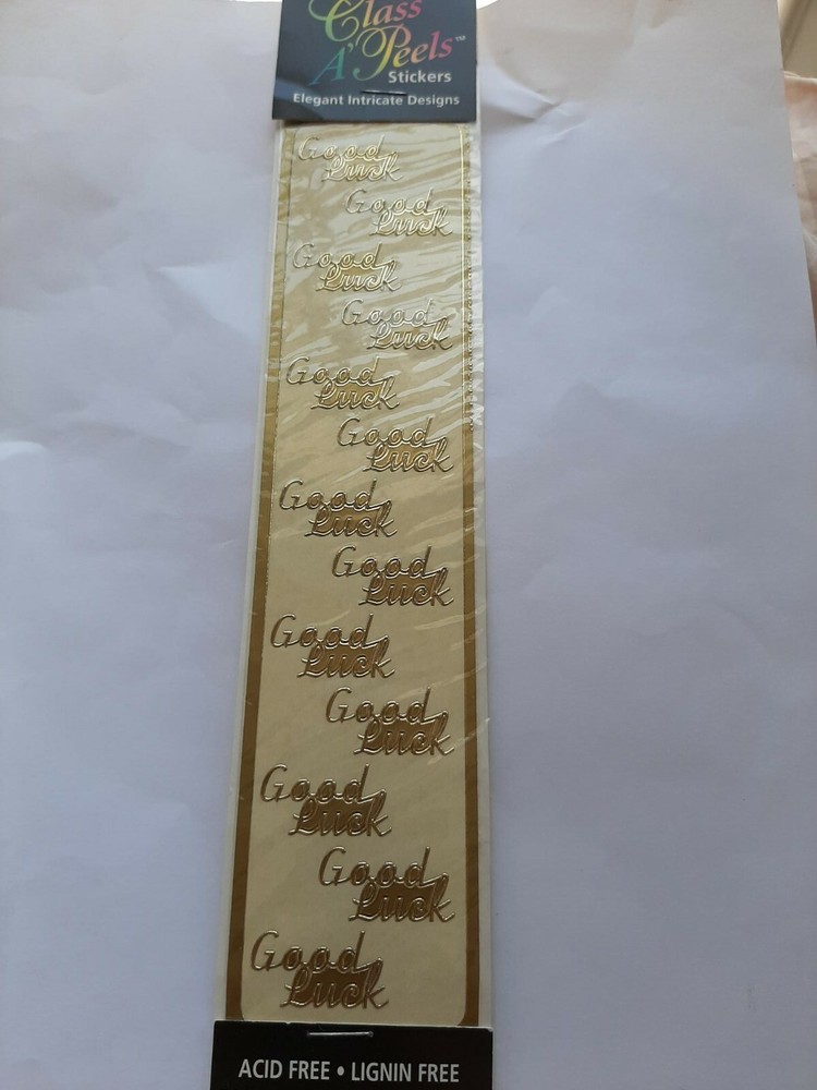 Good Luck Gold Acid and Lignin Free Sticker 