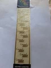 Good Luck Gold Acid and Lignin Free Sticker 
