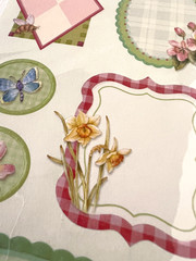 Brenda Walton Florals Scrapbook Stickers Lot – K&Co – Retired – 10 pc Kit