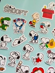 20pcs Snoopy Stickers – Cute Peanuts Cartoon Vinyl Decals for Laptop Waterproof