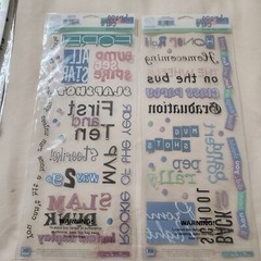 NEW Lot 2 Sheets Stickers ALL STAR BACK TO SCHOOL Phrase Cafe Phrases Quotes-A/G