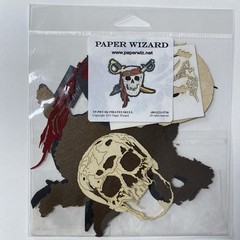 Paper Wizard PIRATES SKULL Die Cut Kit Scrapbooking Assembly Required 2011