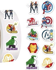 100 AVENGERS ASSORTED 1″ STICKERS LABELS SEALS PARTY FAVOR GIFT MOVIE MARVEL