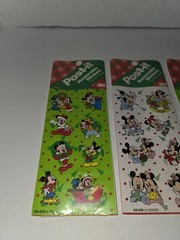 Lot Of 3 Vintage Mickey Mouse Stickers Disney Christmas 3M Post-It Stickers NOS