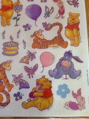 Vintage Hallmark Winnie the Pooh Tigger Eeyore Piglet Birthday Sticker – NIP!
