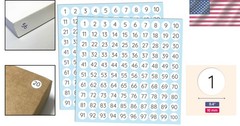 Effortless Organization: 2500 Round Number Stickers on 25 Peel-and-Stick Sheets
