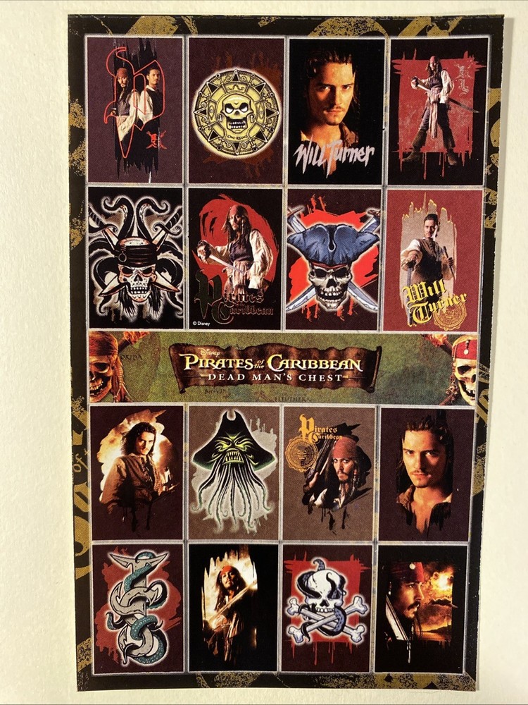 Pirates of the Caribbean Sticker Sheet Scrapbook Planner Craft Stickers