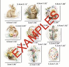 50 PACK RETRO VTG NOSTALGIA EASTER EGG RABBIT BUNNY SPRING Set Bulk Lot 50PCS