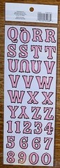 RECOLLECTIONS Pink Upper & Lower Alphabet Alpha Letters Number Scrapbook Sticker