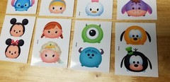 Set of 12 Disney Tsum tsum Vending Stickers, full set of 12 stickers