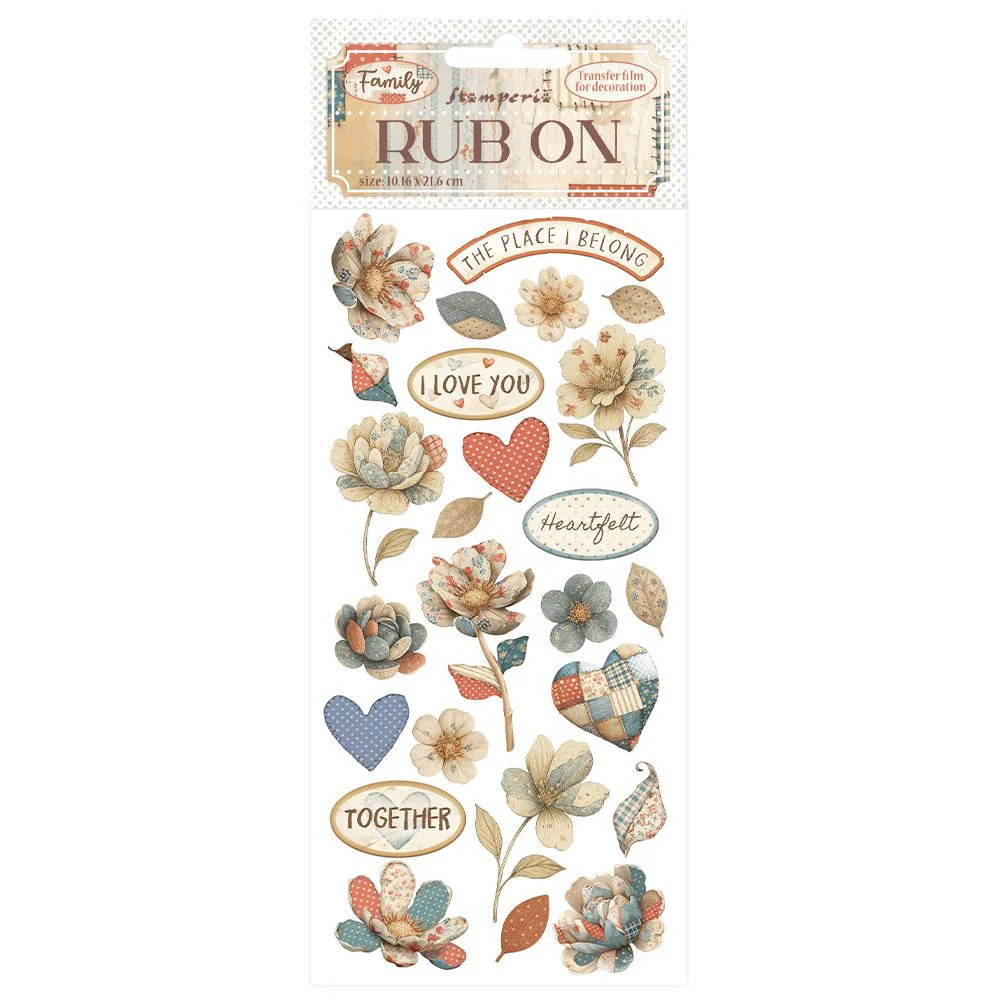 Stamperia Rub-Ons- Family Patchwork Flowers, DFLRB214