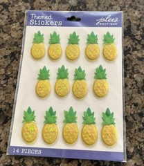 Jolee’s Boutique PINEAPPLE Dimensional Stickers 14 Pieces