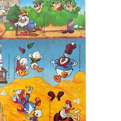 Vintage 1986 Disney Ducktales Full Sheet Graphic Stickers Bank Robbers Design
