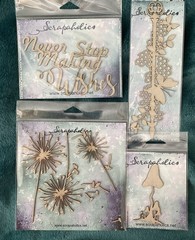 Lot of (4) Chipboard Accents by Scrapaholics, Quotes, Nature- New