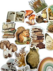 10 NEW Stickers Vintage Theme Cottagecore BOHO Scrapbooking Laptops Decal Bottle