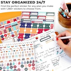 Monthly Weekly Daily Holiday Journaling Stickers 14 Sheets