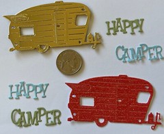 HAPPY CAMPER Die-Cut Set(6pc) Travel Trailer•Roadtrip•Family •Friends•Vacation•