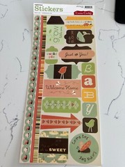Cosmo Cricket Card Stock Stickers «Earth Love» Love Bug Oh So Sweet Scrapbooking