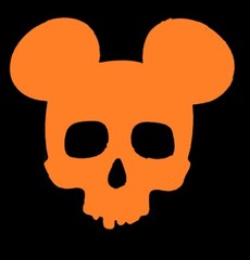 DISNEY HALLOWEEN MICKEY & MINNIE MOUSE, SPIDER, SKULLS, + (BLK, ORANGE, PURPL)