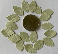 LIGHT GREEN ROSE LEAF Die-cut Embellishment(20pc)Jolee’s•Flower•Garden•Long Stem