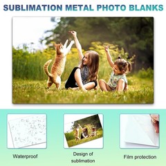 10 Pcs 10»x12» Aluminum Sublimation Metal Photo Blanks, Metal Sublimation B…