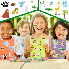 500 Pcs Cute Jungle Animals Stickers for Kids Zoo Safari Animal Stickers for Kid
