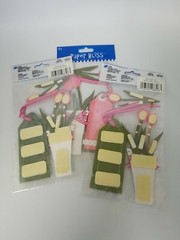 FLOWER Pink Tulips Tulip Spring Bouquet Vase Tag Paper Bliss sticker 3 packs