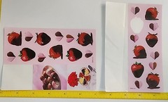 American Greetings Chocolate Strawberries Stickers Vintage Desserts Hearts AGC