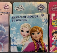 600 Pcs Disney Princess Self Adhesive Stickers, Elsa, Anna, Frozen, 30-Designs