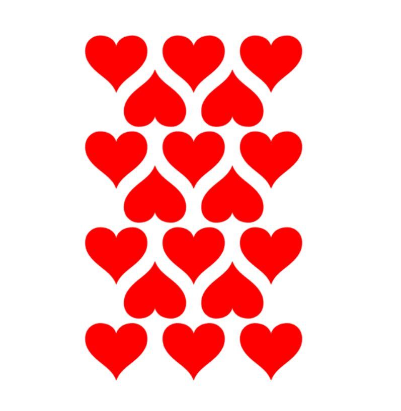Heart Stickers Scrapbooking PICK SIZE COLOR Vinyl Decal Valentines Love Romance
