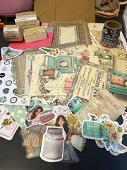 Vintage Floral Multicolor Paper Ephemera Lot Die Cuts Stickers Labels Washi Tape