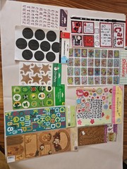 Lot of Stickers and Embellishments Bundle of Scrapbooking Supplies 24 Packs