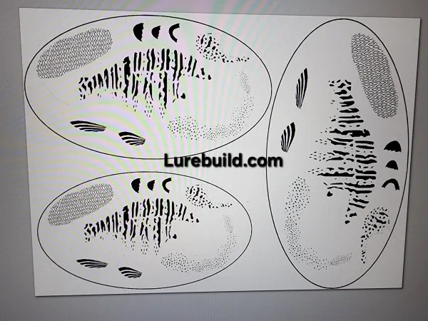 Flat Sheet Stencils: Baitfish Card Sets