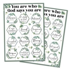 2 Pcs Christian Poster Bulletin Board Set God Says You are Motivational Bible