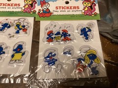 Vintage Smurfs Smurfette Assortment Puffy Stickers Lot of 3 MIP