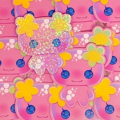 Tamagotchi Fanart Stickers Handmade (2-3/4 inch/70 mm)
