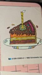 Vintage Scratch N Sniff Stickers Scholastic Chocolate Cake READ